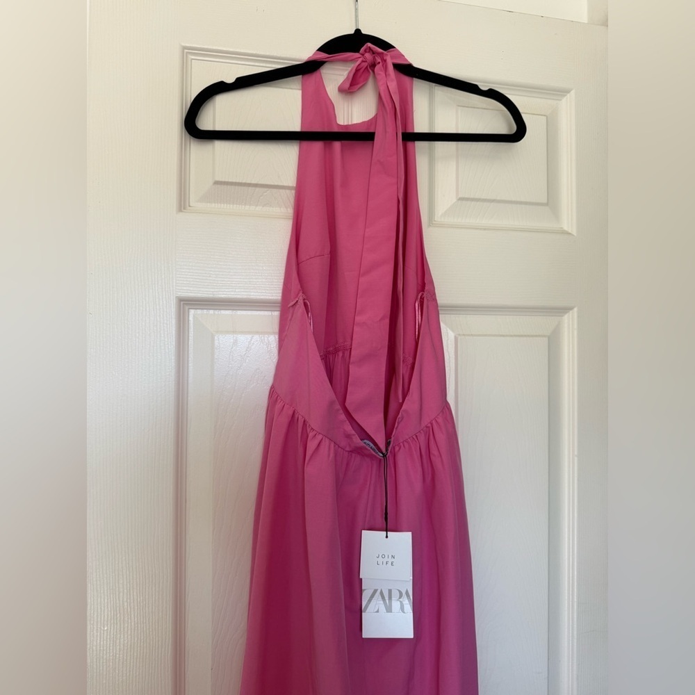 New Zara Elegant Pink Sleeveless Dress - Picture 5 of 10